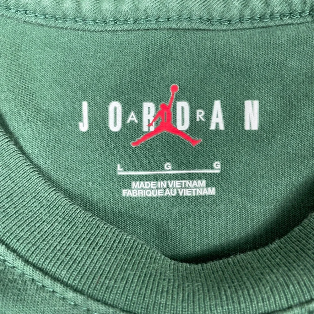 Jordan Jumpman T-Shirt Mens Large Green Long Sleeve Chain Link DV7756-333
